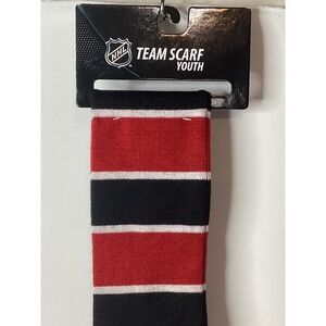 NHL Chicago Blackhawks‎ Youth Team Scarf Red Black Striped Forever Collectibles